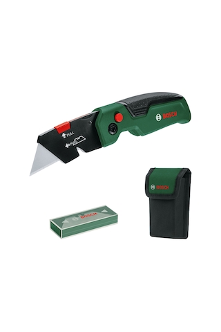 Bosch Premium Katlanabilir Maket Bıçağı + Kumaş Çanta + 10 Bıçak - 1600A02W7M