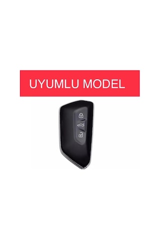 Yeni Volkswagen Golf 8 Silikon Anahtar Koruma Kılıfı Siyah Renk