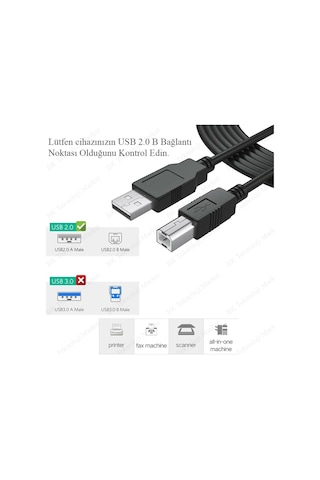 Canon Printer USB Bağlantı Lazer Yazıcı Kablosu 1.5 M