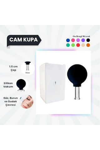 Silikon Vakumlu Cam Yüz Masaj Kupası No:1 Siyah Çok Renkli Silikon Vakumlu Cam Yüz Masaj Kupası No:1 Siyah Çok Renkli