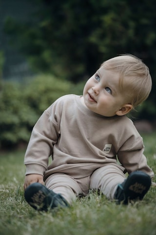 Atlasyael Atlas&yael %100 Organik Pamuk Gots Organik Belgeli Oversize Bebek Üst Sweat - Toprak