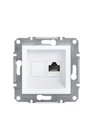 Schneider Eph4770121 Asfora Beyaz 1 Rj45cat6 UTP Çerçevesiz Schneider Eph4770121 Asfora Beyaz 1 Rj45cat6 UTP Çerçevesiz