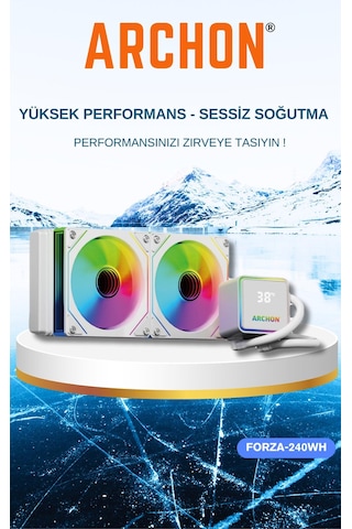 Archon Forza 240mm A-rgb Cpu Soğutucu Sıvı Soğutma Sistemi Beyaz