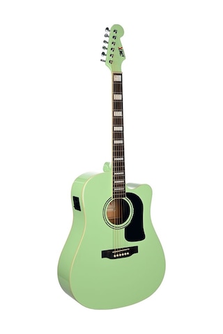 Dmx Guitars Dag100ce Ssg Elektro Akustik Gitar Satin Surf Green