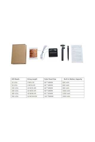 Qingmipy Güneş Enerjili Led Aydınlatma - 8 Modlu Dış Mekan Parti Ve Dekorasyon Işıkları Diğer