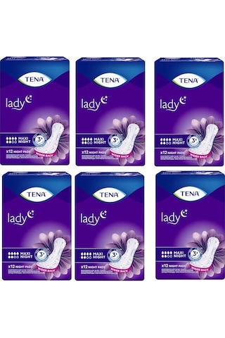 Tena Lady Maxi Night Mesane Pedi 12'Li x 6 72 Adet