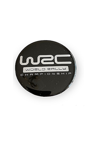 WRC LOGOLU 56 MM JANT GÖBEK STICKER (SİYAH-BEYAZ)