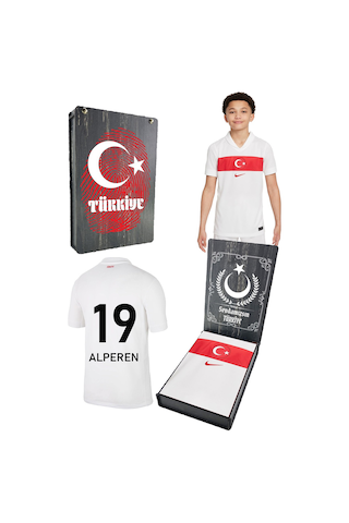 Türkiye Milli Takım İsme Özel Çocuk Forması Orijinal Forma Kutulu Beyaz