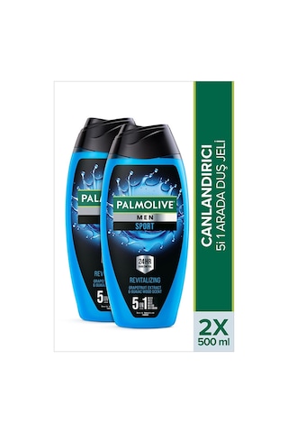 Palmolive Men Sport 5'i 1 Arada Canlandırıcı Duş Jeli Ve Şampuan 2 x 500 ML Palmolive Men Sport 5'i 1 Arada Canlandırıcı Duş Jeli Ve Şampuan 2 x 500 ML
