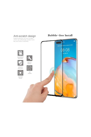 Huawei P40 Lite E 5D Mat Seramik Tam Kaplayan Ekran Koruyucu Cam (544788886)