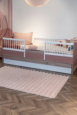 Apex Halı Diamante 7004 Pudra Peluş Kaymaz Taban Dekoratif Halı