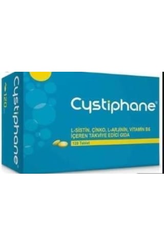 Cystiphane L-Sistin Çinko L-Arjinin Vitamin B6 120 Tablet