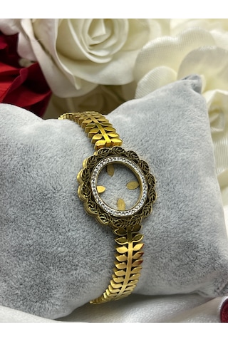 Yarım Altın Eski Tarihli Kulplu 22 Ayar Öğretmenlere Özel Bileklik Hediye