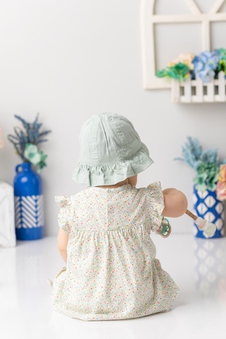 Kız Bebek Çiçek Desenli Tayt Bluz Takım - Desenli Desenli