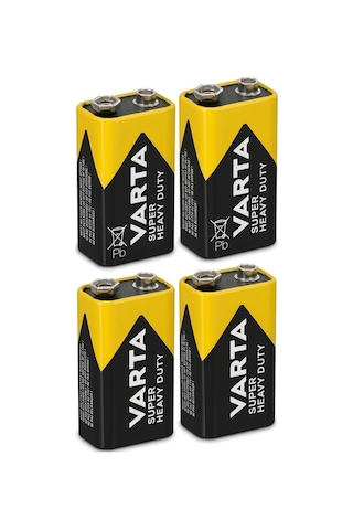 Varta Super Heavy Duty 9v Pil - 4'lü Ekonomik Paket