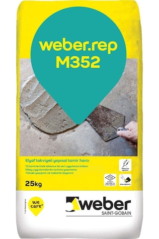 Weber Rep M352 Elyaflı Yapısal Tamir Harcı 25 Kg Weber Rep M352 Elyaflı Yapısal Tamir Harcı 25 Kg