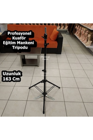 Profesyonel Kuaför Eğitim Mankeni Tripodu 163 Cm Uzunluk