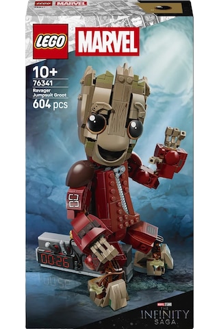 LEGO® ǀ Marvel Yağmacı Tulumlu Groot 76341 - 10 Yaş ve Üzeri Çocuklar için Minfigür İçeren Yaratıcı Oyuncak Yapım Seti (604 Parça)