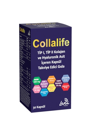 Lera Pharma Collalife Tip I - II Collagen Takviye Edici Gıda 30 Kapsül