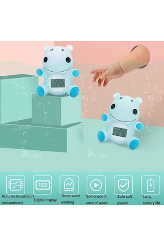 Sones Mty-807 Karikatür Çocuk Elektronik Su Termometresi Mavi