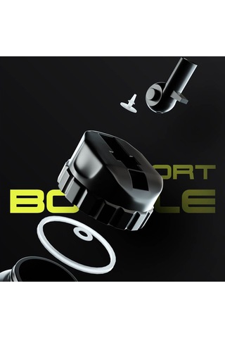 Enlee 650 Ml Dağ Bisikleti Su Şişesi Bpa Içermez Fda Sertifikası Olmadan - Güzel Kız/Siyah