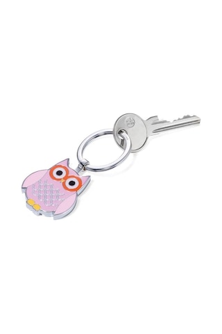 Troika Rosy Anahtarlık - Curly - Krom Kaplama Emaye Metal, Pembe
