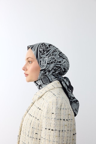Mirsoy Scarf Zümra Desen Eşarp Siyah