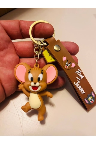 Tom Ve Jerry Sevimli Fare Jerry Silikon Anahtarlık Çanta & Araba Süsü