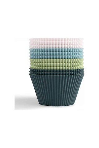 Muffin Pişirme Kalıbı 12 Adet Silikon Kek Kalıbı Cupcake Çikolata Ve Sade Kek 12 Adet Genel