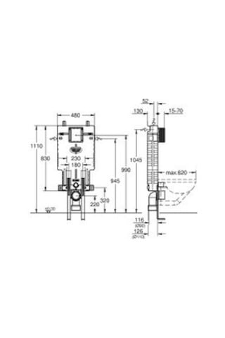 Grohe Uniset Gömme Rezervuar - 38642001 Şeffaf