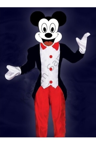 Kostümsarayı Mickey Mouse Kostümü Uzun Ceketli