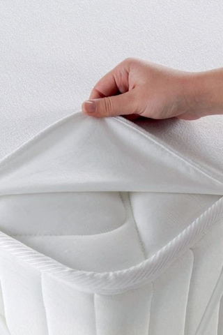 Mycey Sıvı Geçirmez 70x140 Cm Bebek Alezi Pamuklu Köşe Lastikli Beyaz