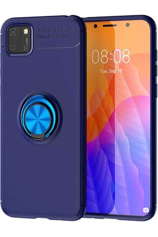 Huawei Y5P Kilif Yüzüklü Tam Korumali Silikon Kapak 442390708