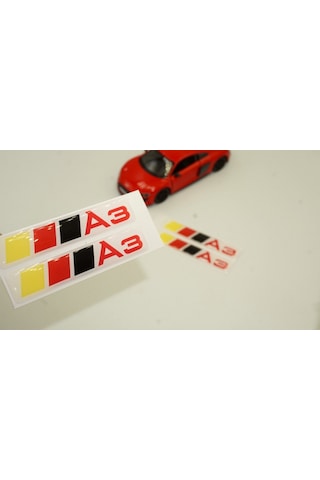 Audi A3 Logo Motor Kapağı Damla Silikon Plaka Logo Arma Amblem Ye