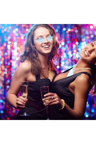 Çift Yıldız Şekilli Güneş Gözlüğü Ay Partisi Hediyesi Komik Kostüm Aksesuarı Diğer