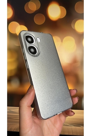 Poco X7 Pro Kılıf Kamera Korumalı Parlak Simli Lüks Kapak