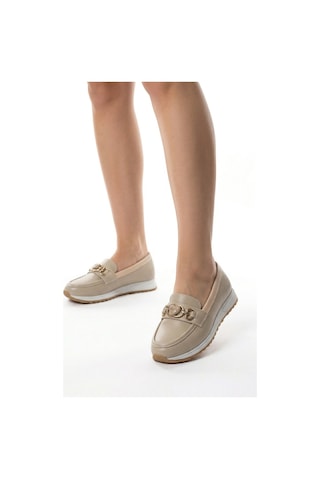 Giamgia Store Kadın Bej Ortopedik Loafer Günlük Loafer Ayakkabı-2334