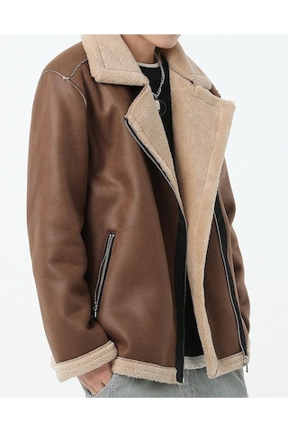Sımıcg Sonbahar Ve Kış Ceketleri Erkek Deri Ceket Kahverengi