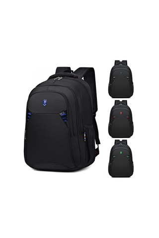 Moveevo Erkekler İçin Büyük Kapasiteli Dışarıda Kullanıma Uygun Sırt Çantası - Seyahat, İş Ve Üniversite İçin Bilgisayar Bölmeli Mavi Rengi Siyah