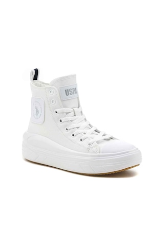 U.S. Polo Assn. Clementine Beyaz Kadın Kalın Taban Spor Ayakkabı-Beyaz-36 Beyaz