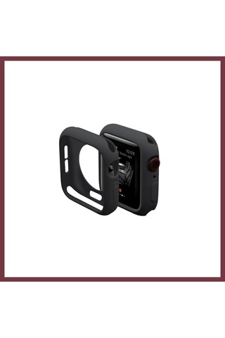 Storeşahin Apple Watch 44mm Uyumlu Silikon Alt Kasa - Siyah Shn0720