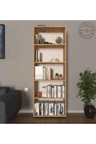 Modern 5 Raflı Kitaplık Dekoratif Kitaplık Rivoli