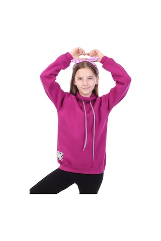 Toontoy Kids Toontoy Kız Çocuk Baskılı Sweatshirt Mürdüm