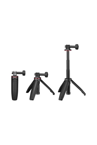 Mini Genişletilebilir Masaüstü Tripod Elde Taşınabilir Aksiyon Kamerası Vlog Selfie Çubuğu Braketi Gopro Hero 9/8/7/6/5 İçin Yedek Siyah