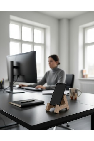 Doğal Ahşap Telefon Ve Tablet Standı - Masaüstü İpad Tutucu - Ofis Ve Ev Aksesuarı Doğal Ahşap Telefon Ve Tablet Standı - Masaüstü İpad Tutucu - Ofis Ve Ev Aksesuarı