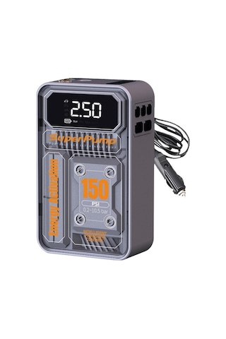 Fortunelane Akıllı Araç Hava Pompası - Hızlı Şarj, Otomatik Baskı, Led Işıklı, Power Bank, 7.4v Taşınabilir