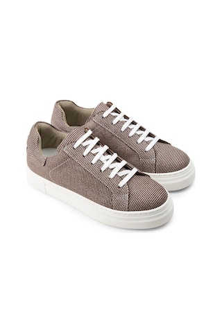 Deery Hakiki Deri Vizon Rengi Sneaker Kadın Ayakkabı - Z1681Zvznc05 Vizon