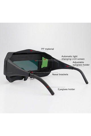 Yifomall Otomatik Kararan Kaynak Gözlüğü - Güneş Enerjili, Anti-parlak, Elektrik Ve Argon Kaynağı İçin Profesyonel Koruma