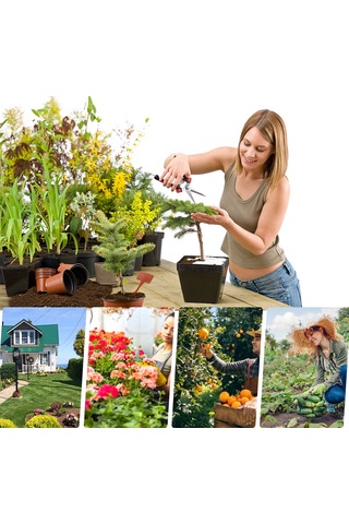 Hangfox 3'lü Çelik Bahçe Budama Makas Seti - Hafif, Kolay Kullanıma Uygun Bahçe Aleti