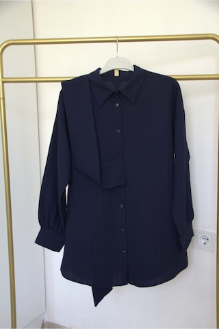 Bağlamalı Gömlek Lacivert